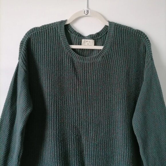 Bundle 2 Pins And Needles Anthropologie Green Ivory Crew Lace Hem Sweater XS - Picture 5 of 16